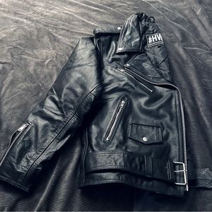 Woman’s Brand New Black Genuine Leather Double Rider Jacket